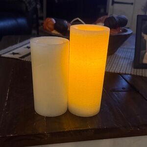 Elegant LED Candle Set - Cream color